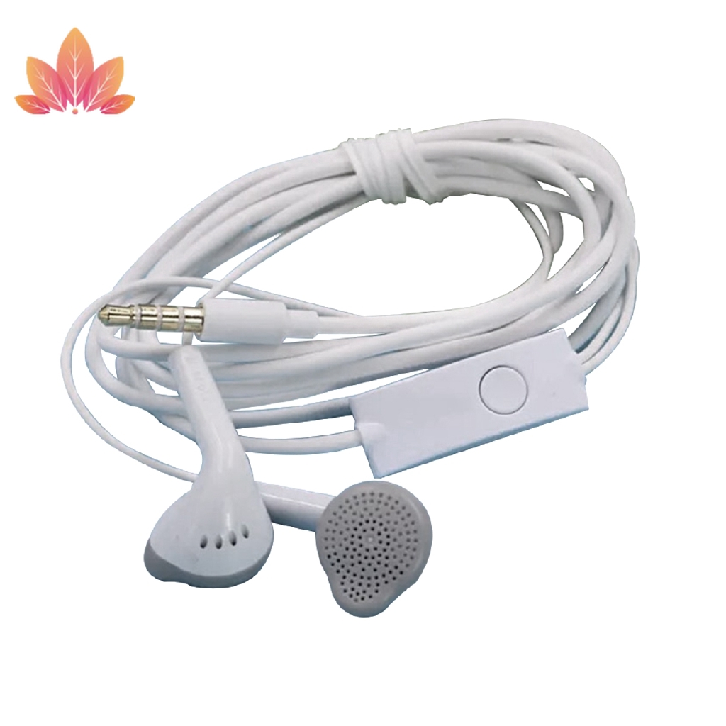 Tai nghe thể thao màu trắng kiểu cổ điển đơn giản tích hợp mic dành cho điện thoại Samsung
