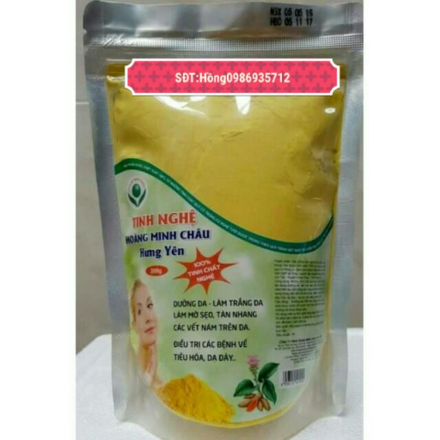 Túi zip 500g Tinh bột nghệ