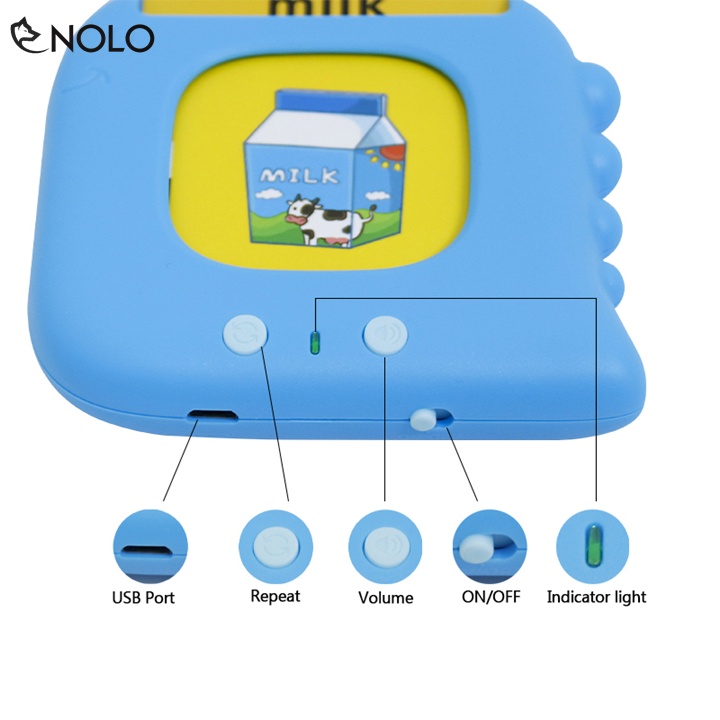 Dụng Cụ Học Tập Máy Đọc Tiếng Anh Mô Phỏng Âm Thanh Thẻ Bài Model E02 Dành Cho Trẻ Em Gồm 112 Thẻ Với Nhiều Chủ Đề
