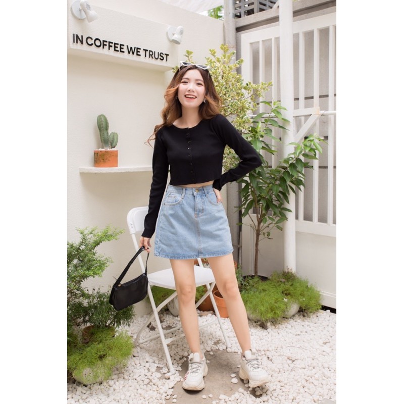 Áo croptop tay dài Dami