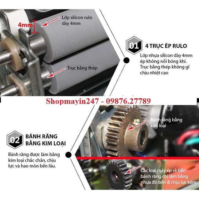 Máy ép YT 320 ( Rulo to Khổ A3,a4,a5,a6...)