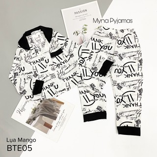 Bộ pijama cho bé tay dài quần dài chất lụa mango ( BTE09)