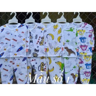 Nhiều mẫu-Quần áo trẻ em- Set 5 bộ dài tay cho bé ( nút giữa )
