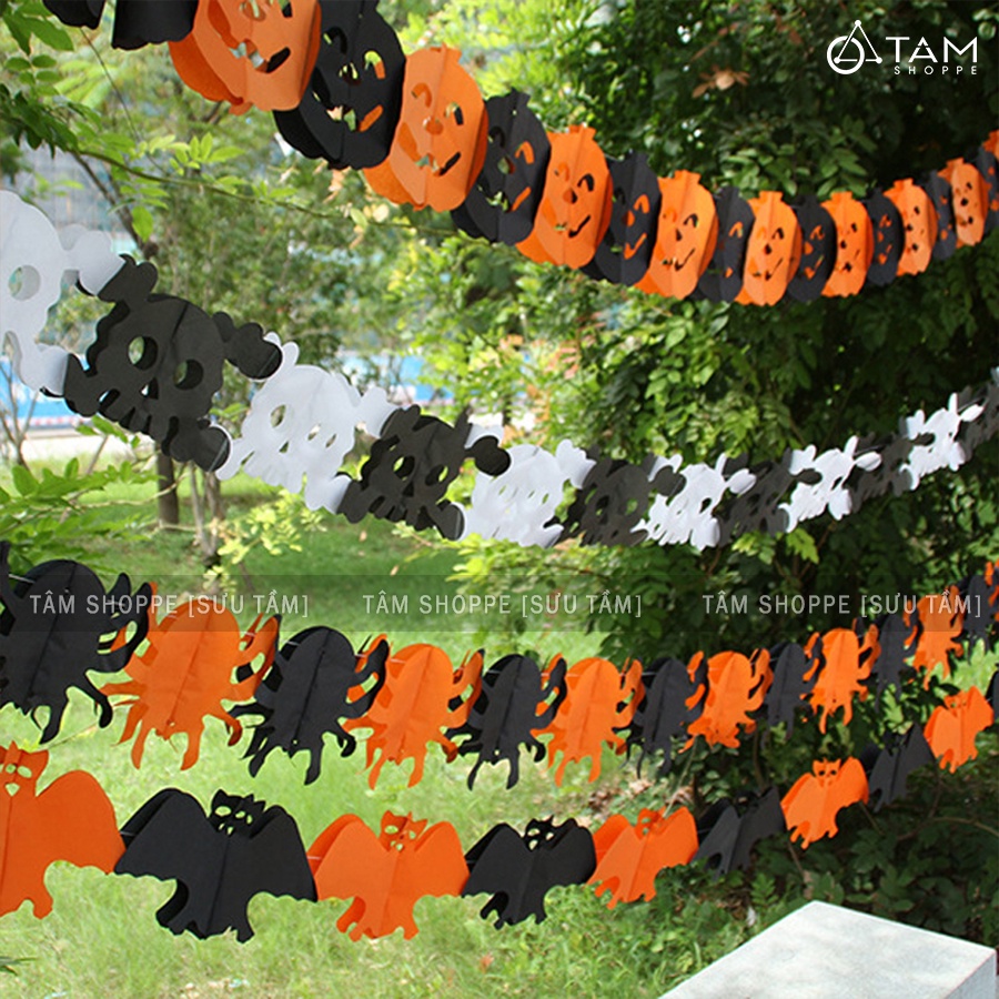 Dây treo Halloween bằng giấy các kiểu dài 3m HLW-DTR-07 _ TAN
