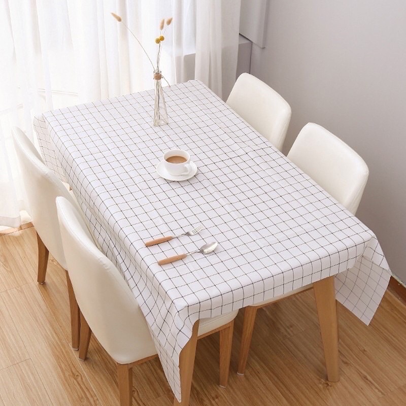 Khăn trải bàn kẻ caro trang trí nhà cửa, decor phong cách vintage