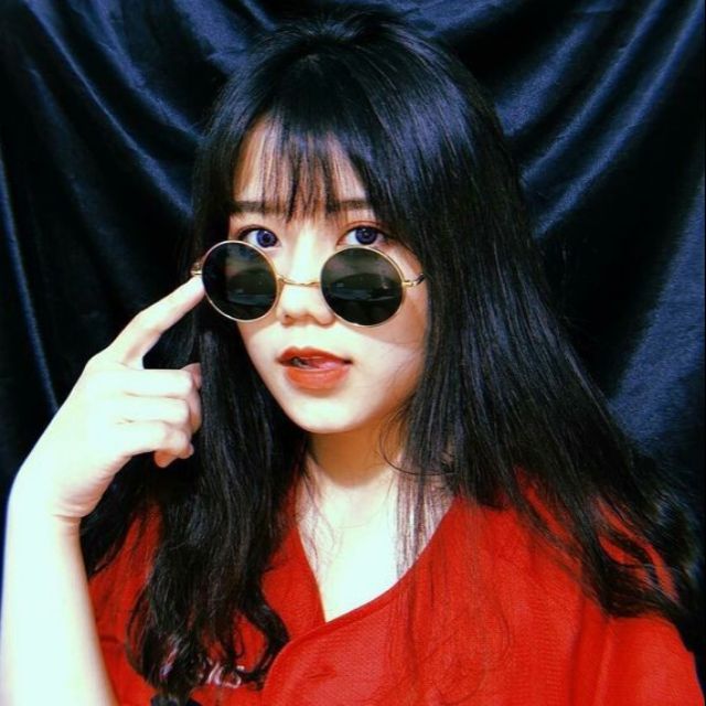🕶Mắt kính tròn đen râm ulzzang 🕶