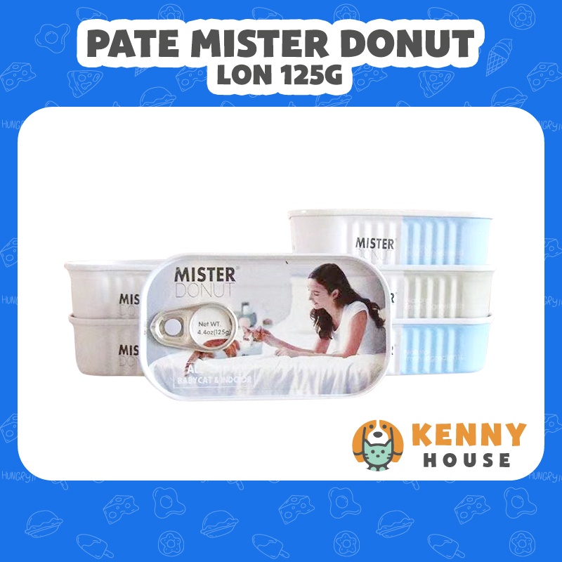 Mister Donut A series 125g - Pate cao cấp cho mèo, bổ sung dinh dưỡng, cho mèo béo ú