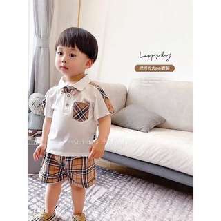 Bộ cổ bẻ tone bbr bé trai