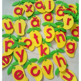 Bộ quả chữ, số mầm non