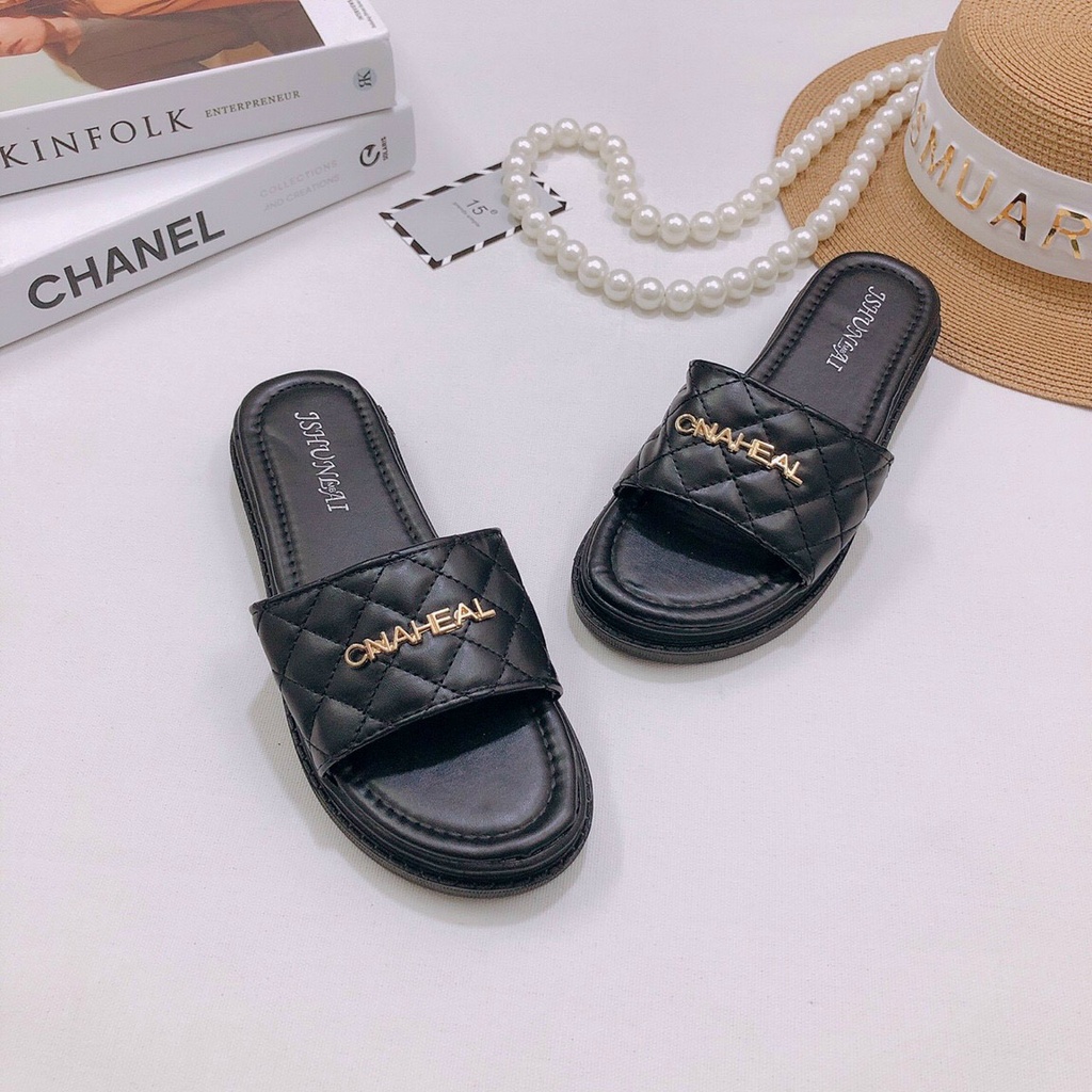 Dép nữ quai ngang đế bánh mì tôn dáng phong cách hàn quốc ulzzang hothit mã DCHANEL MINHTUYETSHOES