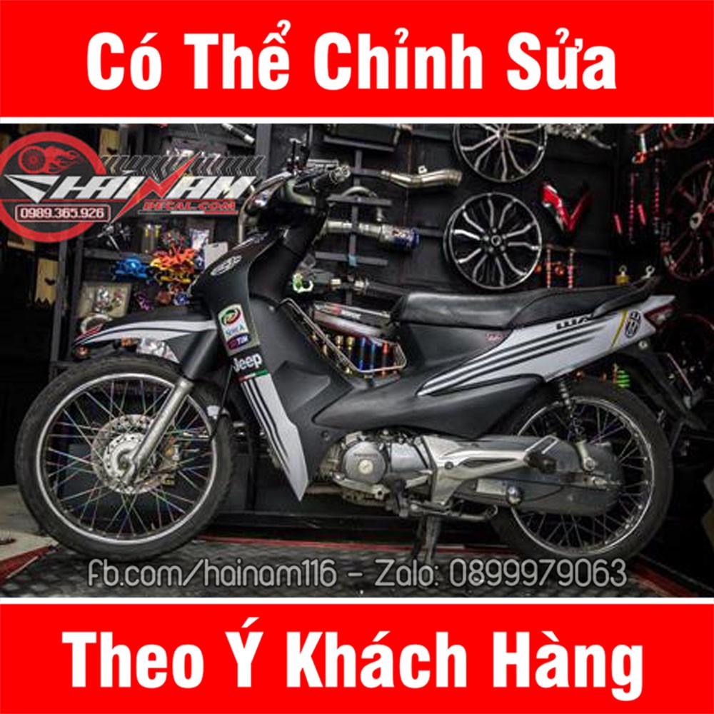 Tem Trùm Wave a Đen Trắng Jeep