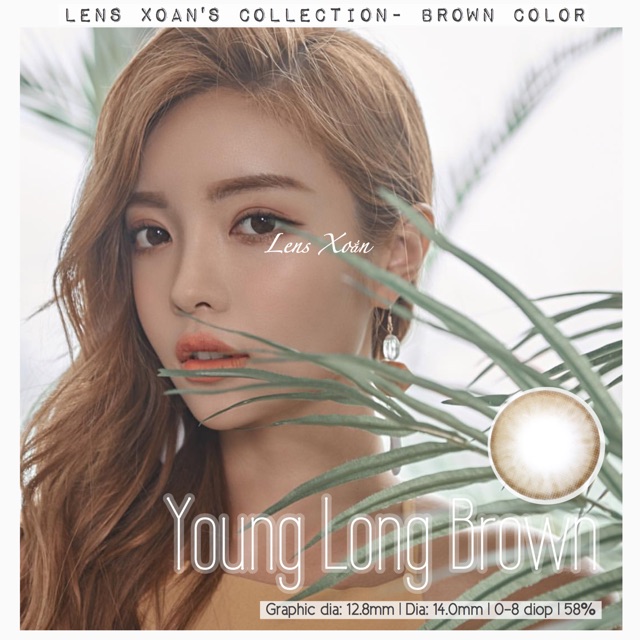 KÍNH ÁP TRÒNG YOUNG LONG BROWN - LENS ME ( LENS XOẮN): NÂU TRÀ TRONG