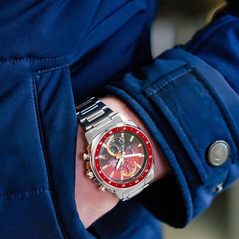 ĐỒNG HỒ NAM CHÍNH HÃNG HÀNG SIÊU HIẾM Casio Edifice EFV-600D-4A ĐỎ COOL NGẦU - VEUWATCH