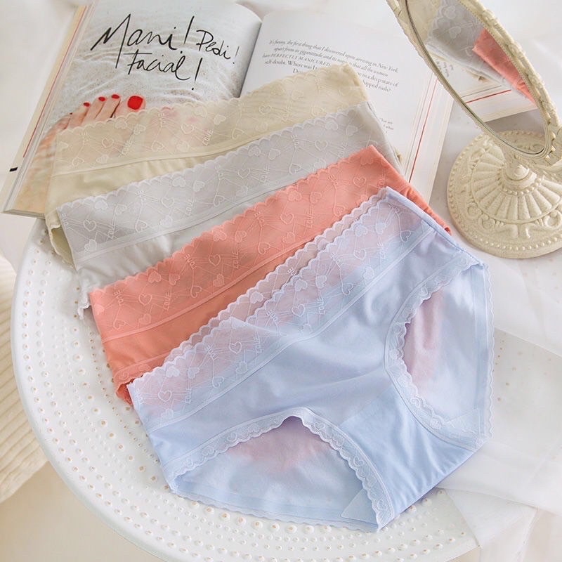 (Được chọn màu) Quần lót lụa lạnh cạp cao kháng khuẩn không lộ viền 9909