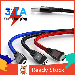 Cáp sạc nhanh 3 trong 1 cổng micro usb loại c 3.1a cho iphone android