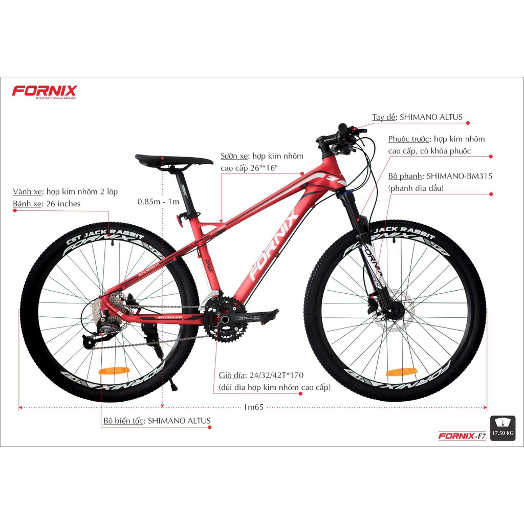 XE ĐẠP ĐỊA HÌNH FORNIX F7