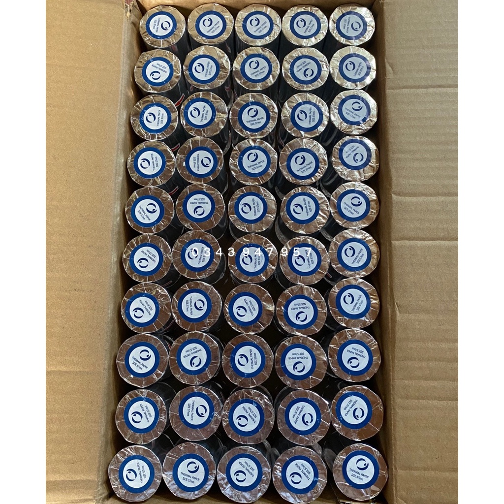 Giấy in nhiệt  khổ K57_K58x45, K57_K58*45, K57_K58 phi 45mm cho máy in nhiệt khổ k57, k58mm