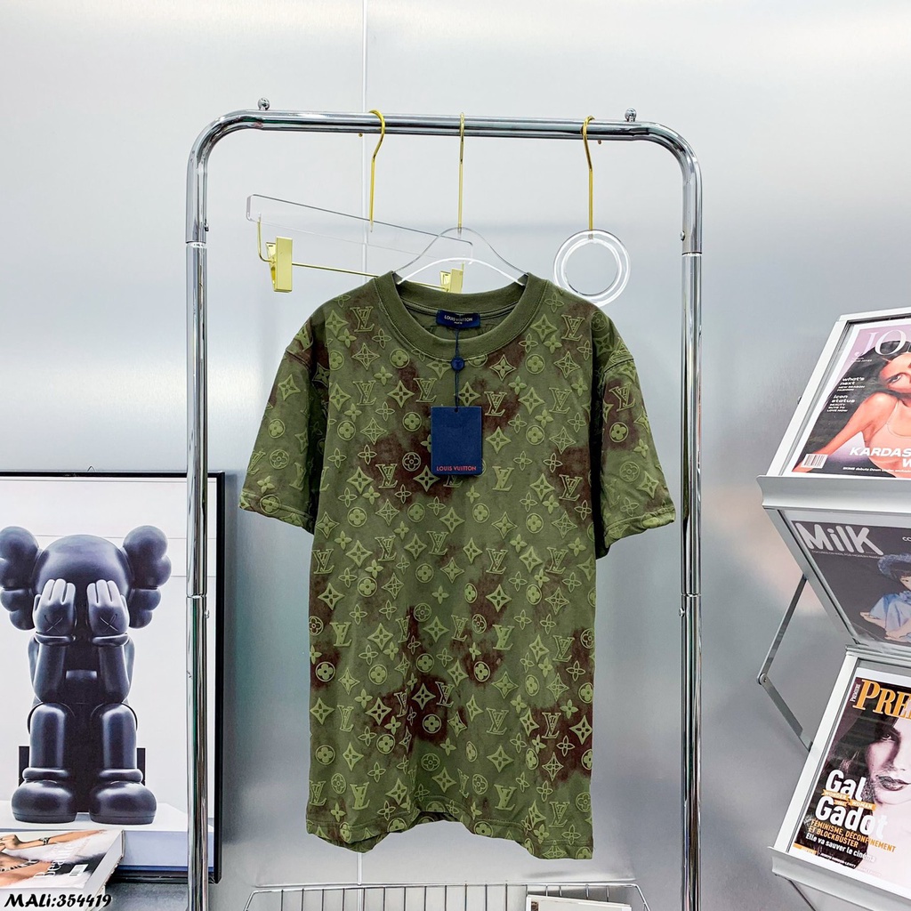 Áo Phông Nữ LV Hoạ Tiết Nổi Vải Cotton Mát Mịn - Áo Phông LV Nữ Nữ Cao Cấp  - Áo Đôi Nam Nữ Cao Cấp
