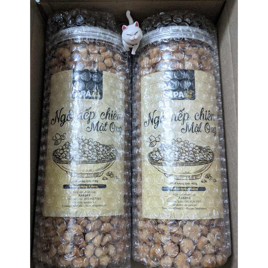 Ngô chiên sấy tẩm mật ong APABEE 480g. Đồ ăn vặt đậu hạt văn phòng siêu ngon, ngọt, giòn, cực bon miệng. | BigBuy360 - bigbuy360.vn