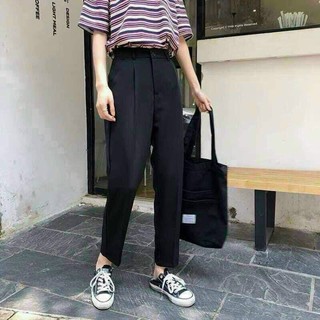 Quần baggy đen basic