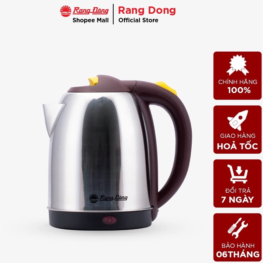 Ấm điện siêu tốc Inox 304 dung tích 1.8L Rạng Đông - Model: AST18ST2