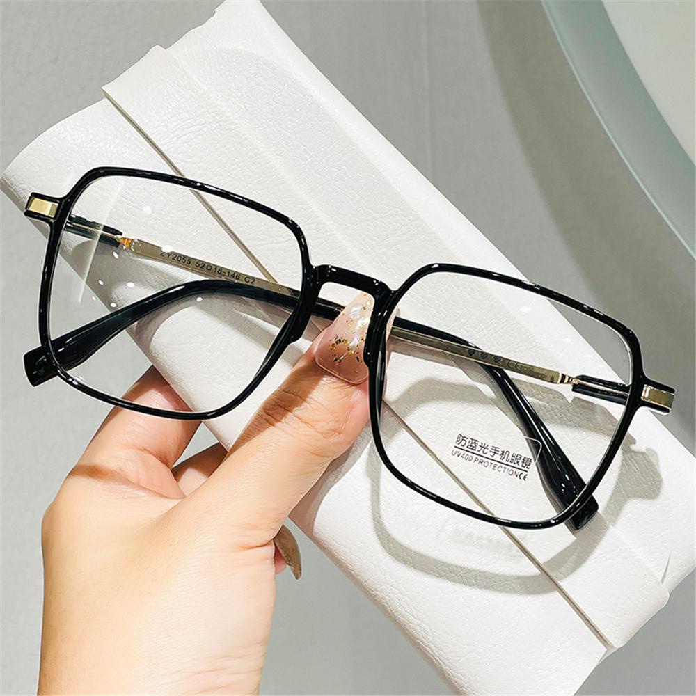 Mắt Kính Chống Ánh Sáng Xanh Tròng Trong Suốt Phong Cách Hàn Quốc Cho Nữ