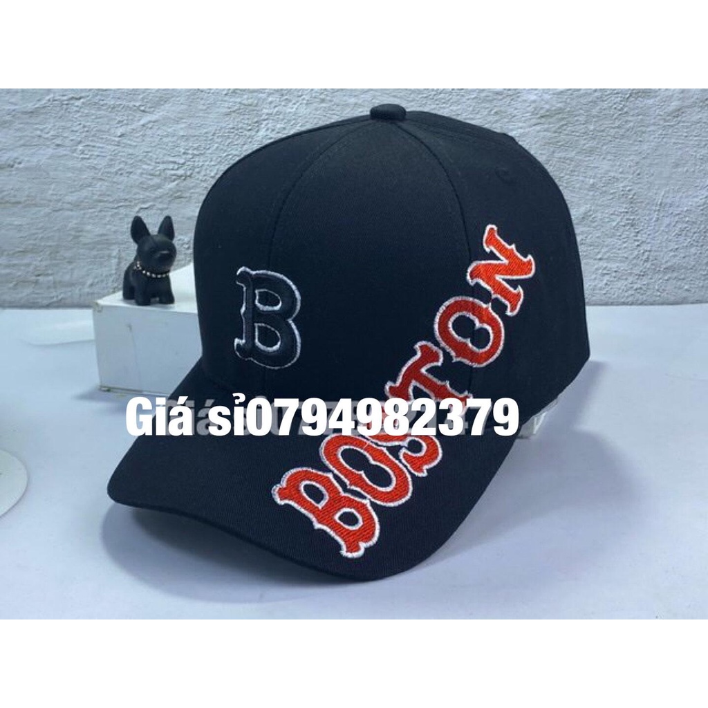 Mũ kaki thêu Boston bên hông siêu đẹp - phong cách thể thao thời trang nam nữ (Cap-Nón(Most))
