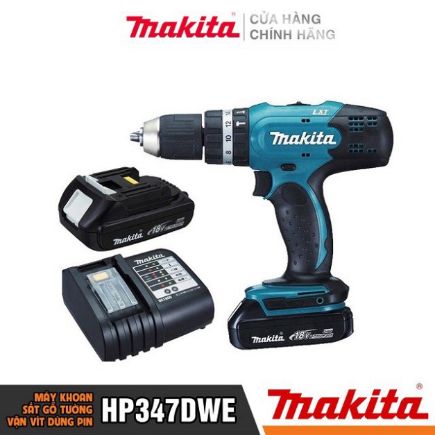 [Chính Hãng] Máy Khoan Bắt Vít Dùng Pin Makita HP347DWE (14.4V-1.5AH)