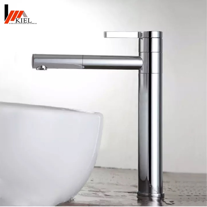 Vòi lavabo xoay 360 độ, vòi rửa mặt nóng lạnh cắm bàn đá cao cấp thiết kế sang trọng-bảo hành 12 tháng