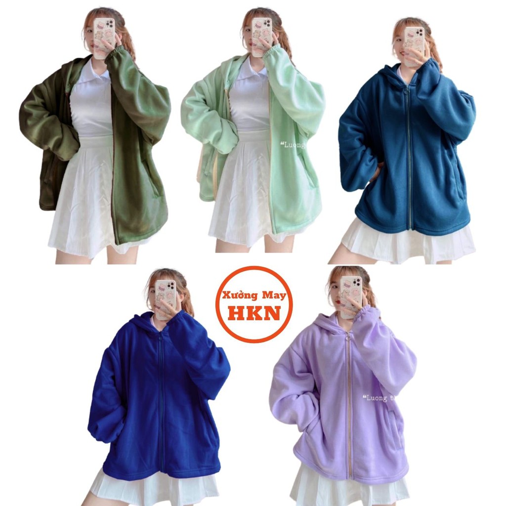 Áo Khoác Nữ Tay Phồng Form Rộng Thoải Mái Chất Nỉ Nhiều Màu Lựa Chọn Mã 789 Xưởng May HKN