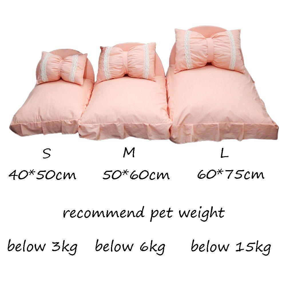 YIYU 1 Bộ Giường Ngủ Cho Thú Cưng Mềm Mại Có Thể Giặt Được Kèm Gối