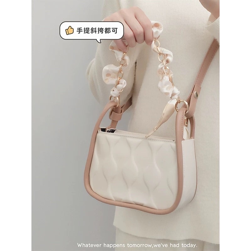 Túi xách đeo vai hình vuông phối dây xích thời trang mùa hè 2022 cho nữ