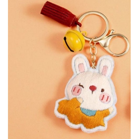Móc Khóa Thêu hình cặp đôi Xinh Xắn- Làm thủ công thêu/ gói nguyên liệu tự làm / diy keychain kit thêu/ bách hóa na na