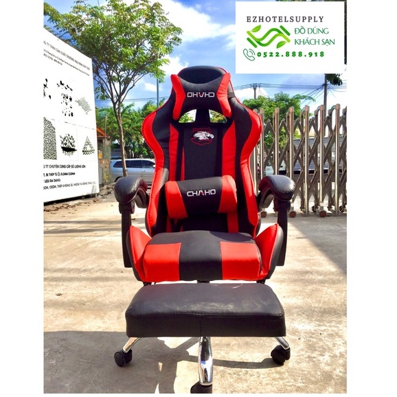 GHẾ GAMING CHAHO CÓ GÁC CHÂN / GHẾ GAMING CHÂN XOAY