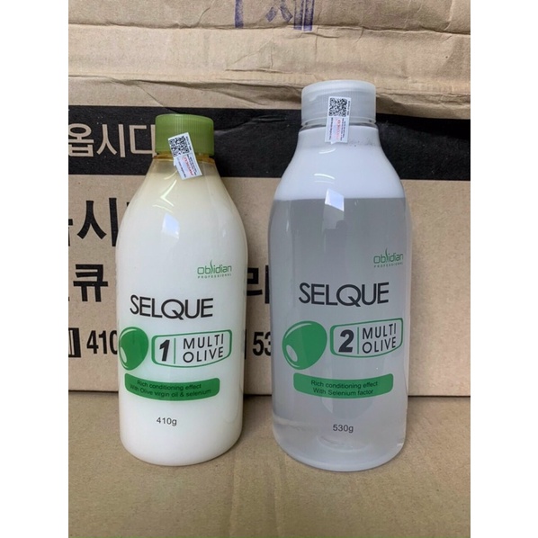 Thuốc uốn lạnh Obsidian Olive Selque Hàn Quốc dạng gel 410ml/530ml