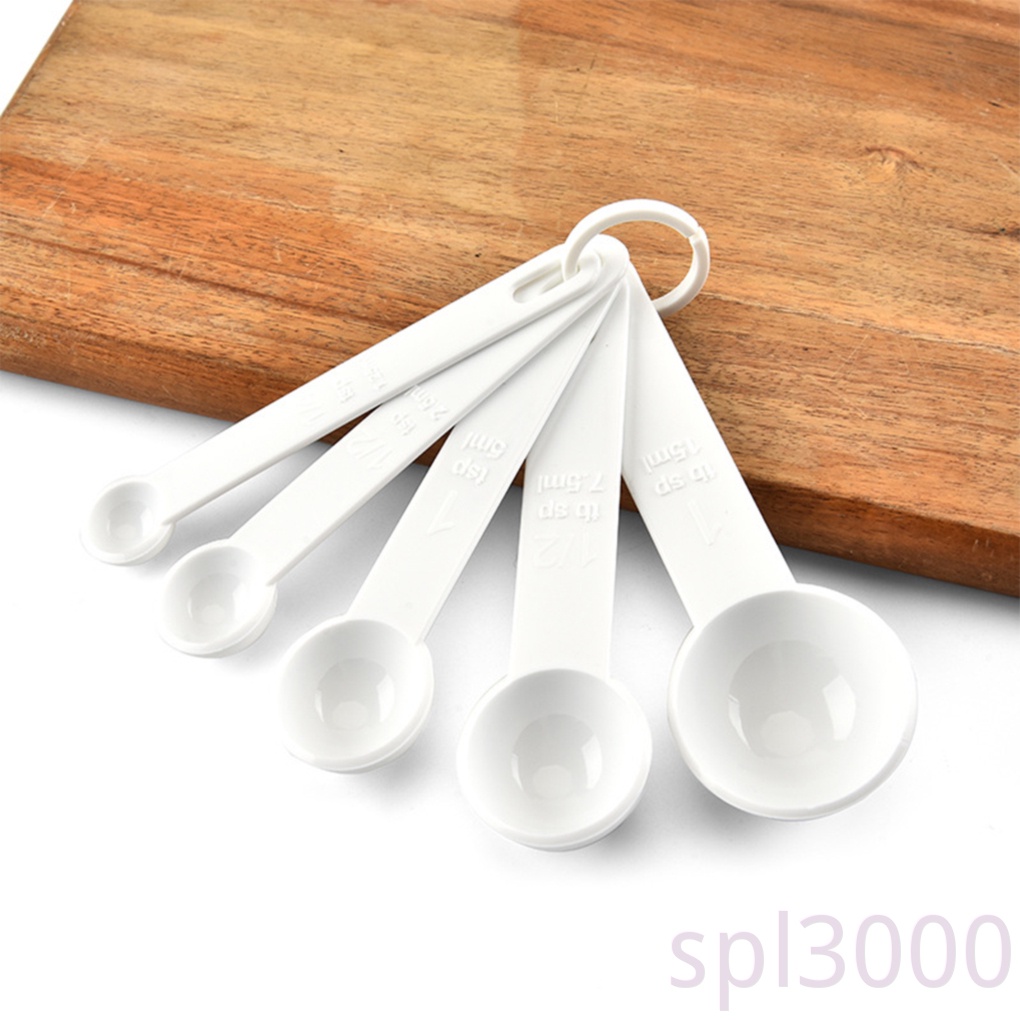 Set 5 Muỗng Đo Lường Bằng Nhựa Dùng Để Nấu Ăn Tiện Dụng