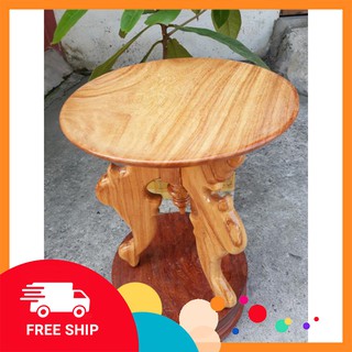 Mỹ Nghệ Bắc Ninh  Chò gỗ ba chân đặt đĩa trái cây thờ cúng Bộ Đĩa Chò Gỗ Gõ 30cm