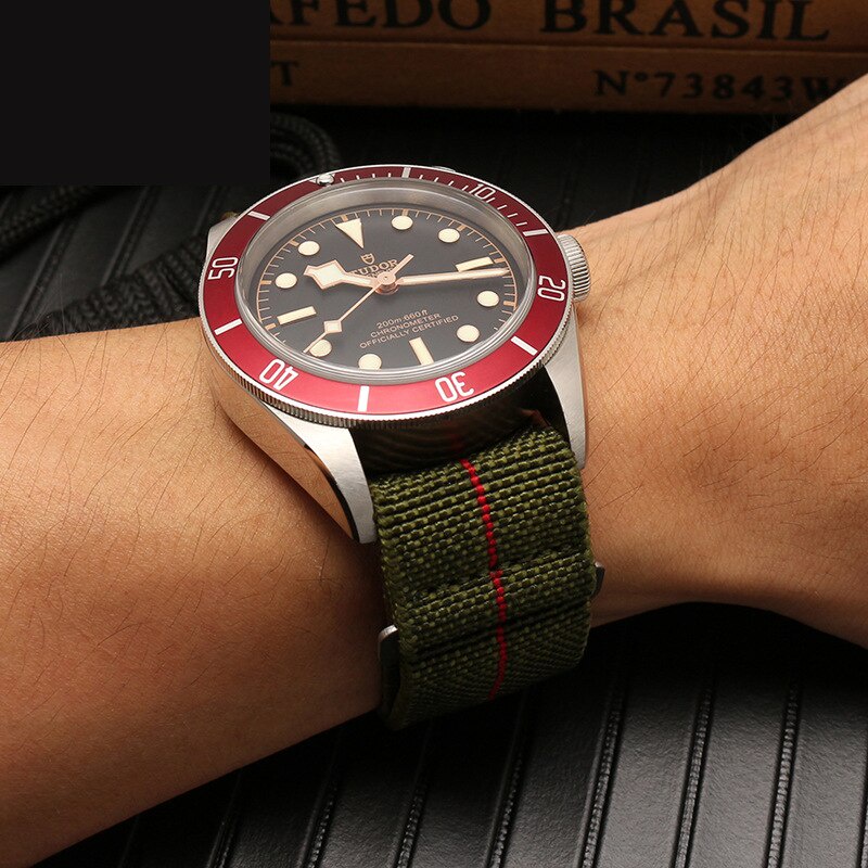 Dây Đeo Nylon Co Giãn Thay Thế 60s 18mm 20mm 22mm Cho Đồng Hồ
