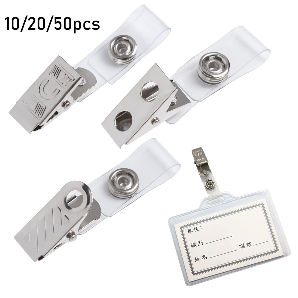 Set 10 / 20 / 50 Kẹp Giữ Thẻ Chất Liệu Thép Không Gỉ Chất Lượng Cao