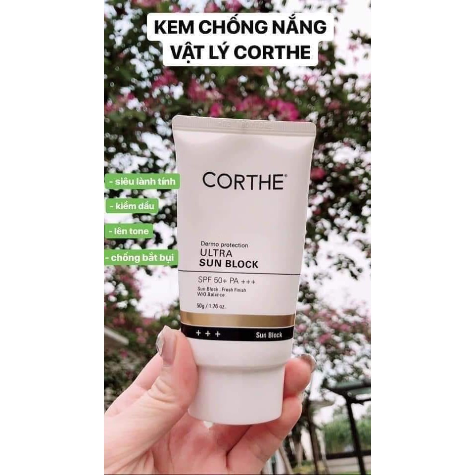 kem chống nắngFREESHIPKem Chống Nắng Vật Lý Corthe Dermo Protection ULTra Sun BLock SPF50+ PA+++