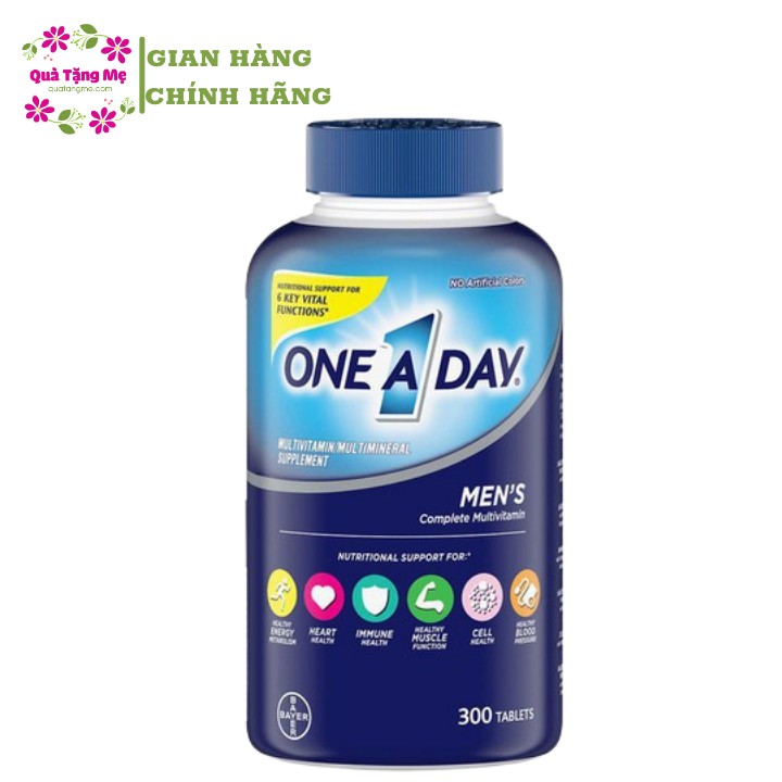Viên uống vitamin tổng hợp cho nam one a day men's Healthy Care 300 viên trên và dưới 50 tuổi quatangme