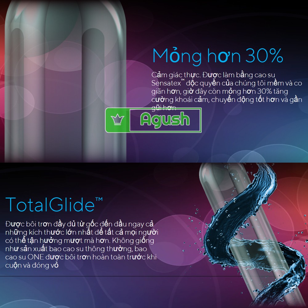 Bao cao su siêu mỏng gia đình chính hãng cao cấp ONE CONDOM SUPER SENSITIVE hộp 12 cái size lớn giá rẻ che tên sản phẩm