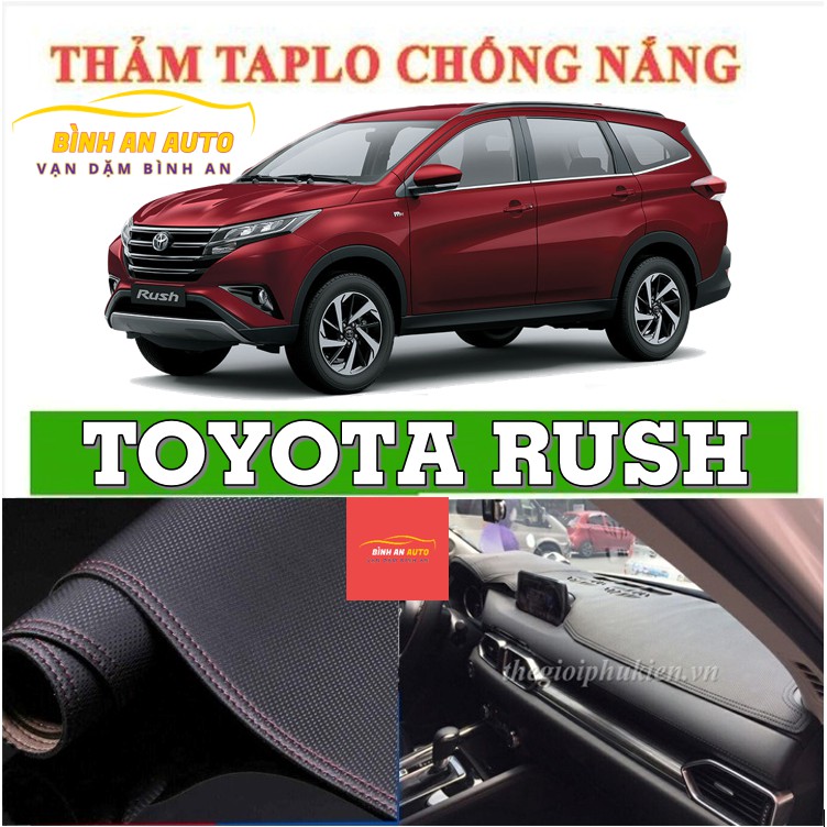 Thảm taplo TOYOTA RUSH, thảm phủ taplo dập vân cacbon chống nóng hiệu quả - Bình An Auto