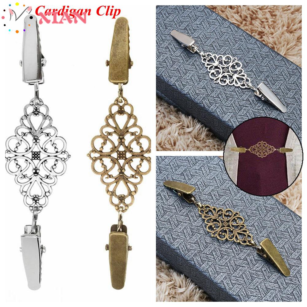 (Hàng Mới Về) Kẹp Áo Khoác Cardigan Thời Trang Nhiều Màu Phong Cách Retro