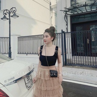 CHÂN VÁY REN LƯỚI TẦNG QCCC