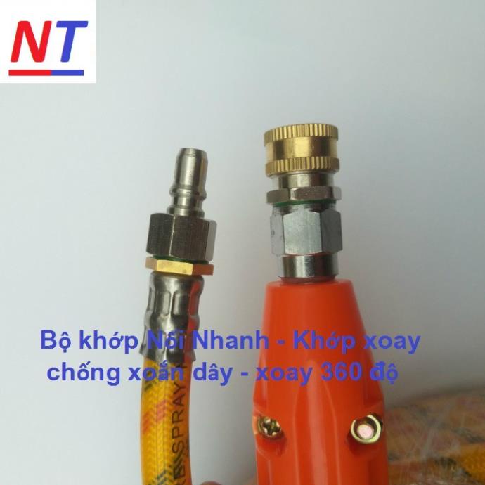 khớp nối nhanh ❤️FREESHIP❤️ Khớp xoay chống xoắn dây phun xịt rửa xe ( chống xoắn 14mm)