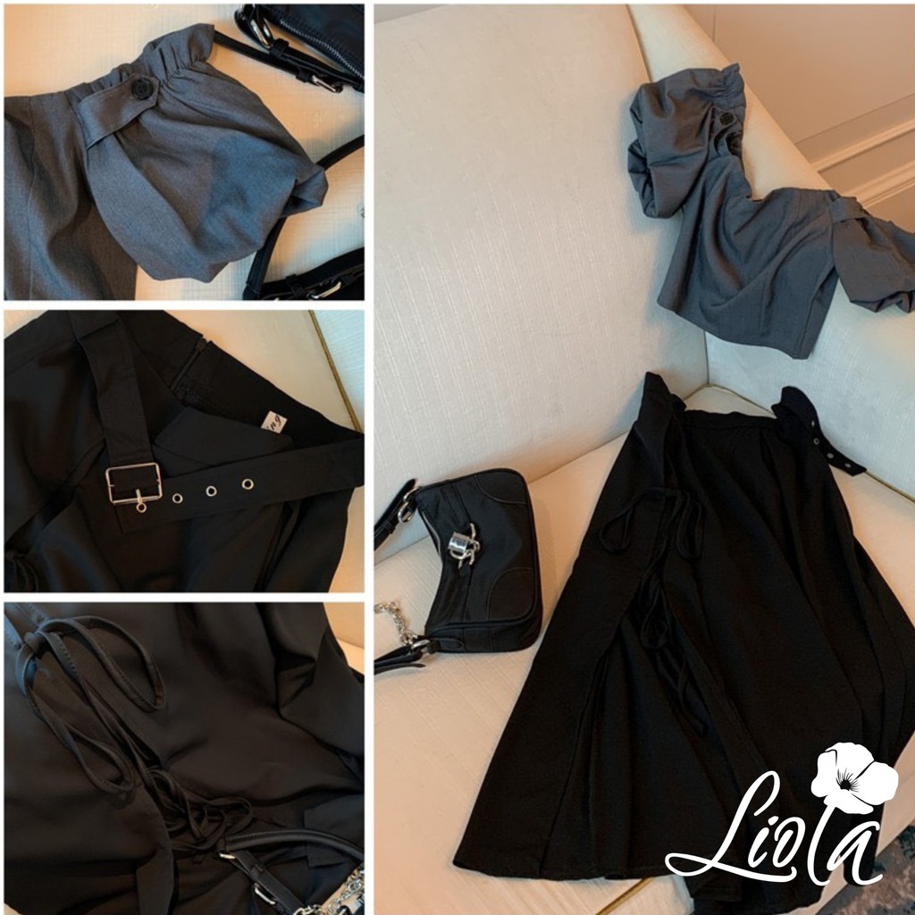 Chân váy dài đen xẻ tà cạp cao KÈM ĐAI siêu hot ( lớp lót xịn liola) | BigBuy360 - bigbuy360.vn