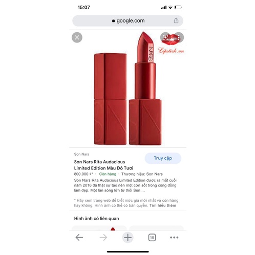 Son thỏi NARS Spiked Audacious Lipstick- 2858 Siouxsie