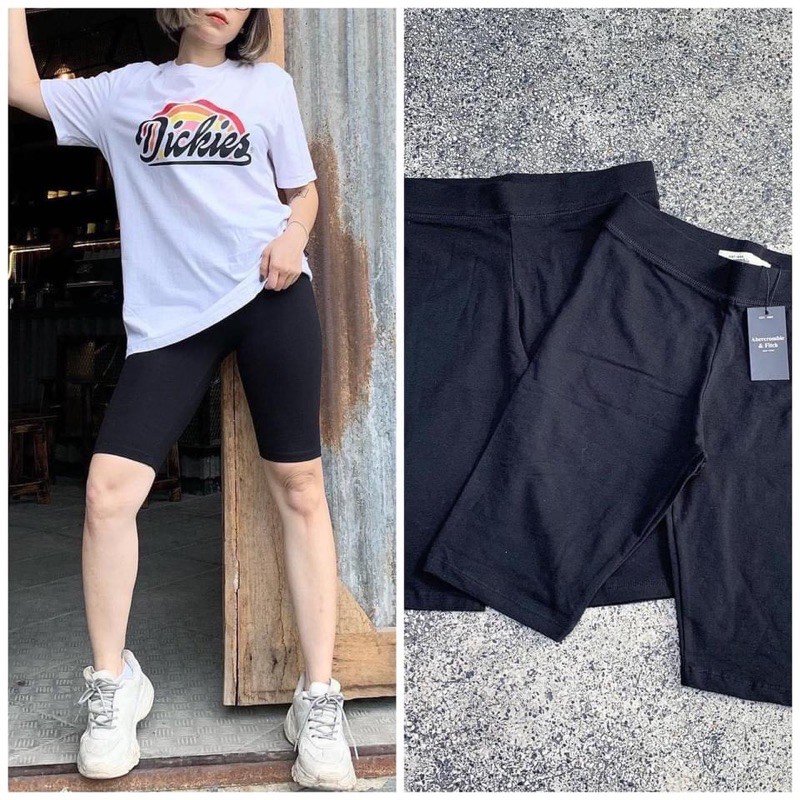 Quần Biker Short Nữ - Quần legging ngố nữ Xuất Xịn - MÓM STORE