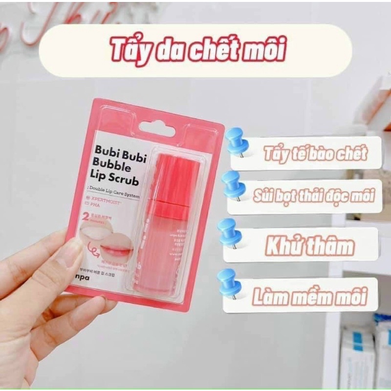 Tẩy Tế Bào Chết Môi Sủi Bọt Bubi Bubi Bubble Lip Scrub By Unpa